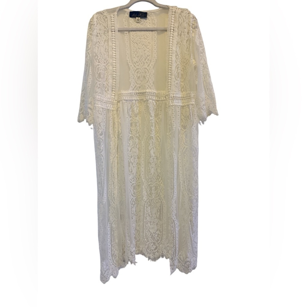 Romantic‎ Shabby Boho lace duster kimono cardigan topper Lagenlook Small